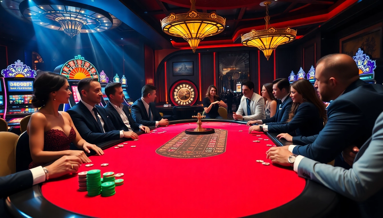 High-stakes players enjoying a vibrant poker scene at the top club casino.