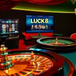 Trải nghiệm sự hứng khởi của trò chơi LUCK8 với bánh xe roulette thanh lịch và bàn poker.