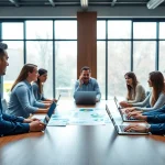Enhance founder leadership insights through professional teamwork in a dynamic strategy session.