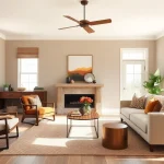 Renovation contractor in Oxford MS showcasing a beautifully designed living room.