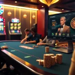 Experience high-stakes gambling at https://mmoo.gripe/ with an elegant poker setup and exciting slot machines.