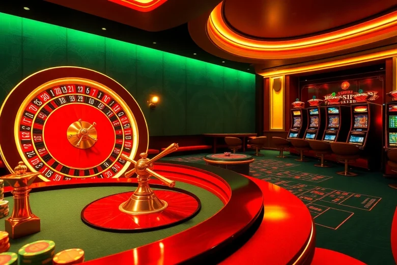 Experience strategic gameplay with BDJL at an elegant casino scene featuring roulette and baccarat.
