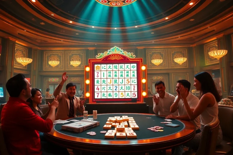 Playing the mahjong slot demo with excitement and vibrant casino visuals