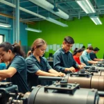 Students actively learning at a trade school in Tennessee, showcasing hands-on skills.