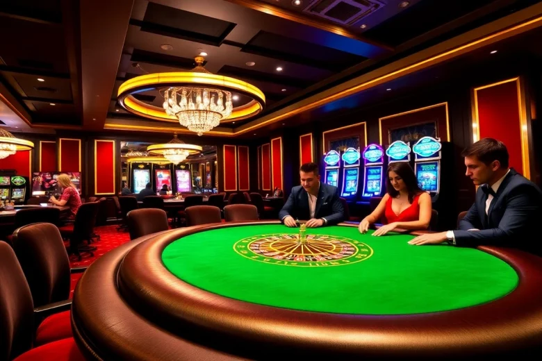 Exciting gaming at https://jun88site.com/ with vibrant casino elements and luxury atmosphere.