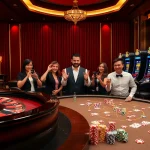 Players engaged in a thrilling casino experience featuring kpi4d strategies, rich colors, and vivid gaming atmosphere.