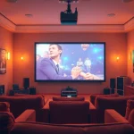 Engaging scene showcasing a movie screening setup for ดูหนัง enthusiasts.