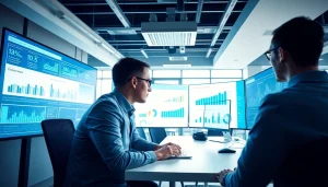 Utilizing AI for competitor analysis with a professional analysis dashboard and data visualizations.