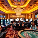 Experience thrilling games at mm88.land with vibrant casino tables and enthusiastic players.