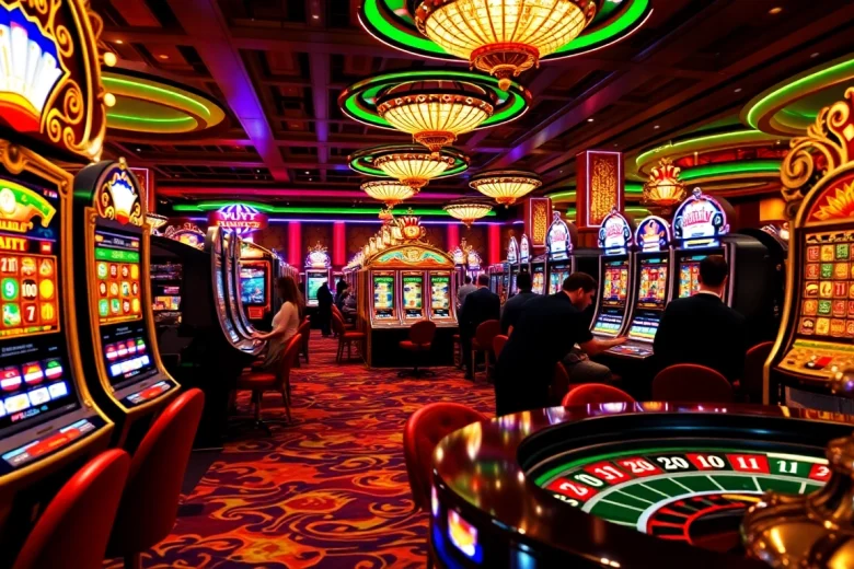 Siapkan diri untuk menang di aurendezvousdesamis.com dengan adegan kasino langsung yang seru menampilkan mesin slot yang menarik.