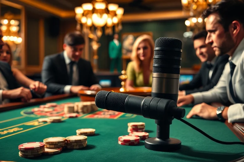 MV88 microphone enhancing the thrilling atmosphere of a high-stakes casino table game.