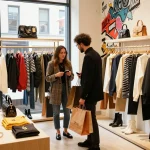 Engaging urban shopping experience for high-quality 레플리카 fashion items.