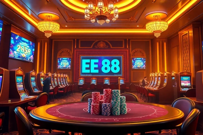 Enjoying thrilling casino games at EE 88 with vibrant slots and poker action.