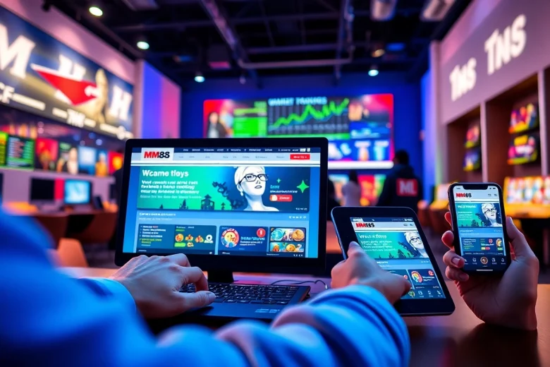 MM88 online gaming experience on multiple devices with vibrant visuals.