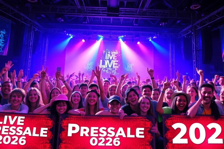 Excited fans at a Live presale 2026 concert, showcasing vibrant atmosphere and anticipation.