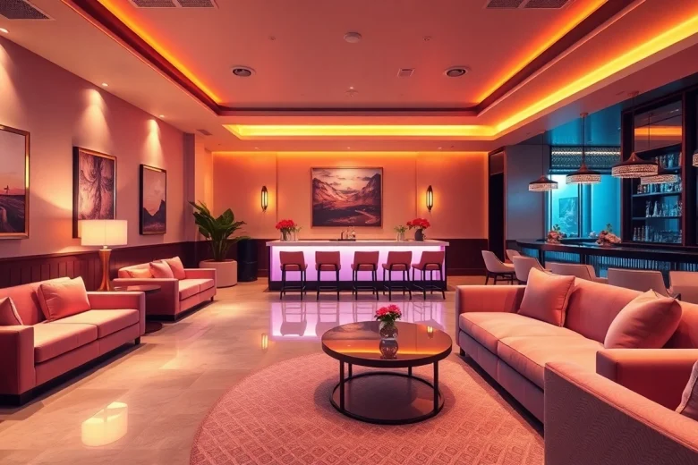 Luxurious lounge setting representing premier Singapore escort services, showcasing elegance and exclusivity.