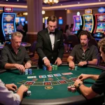 Experience thrilling blackjack action at 98win vin casino with players engaged in high-stakes gameplay.