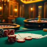 Play thrilling IDN poker online with vibrant chips and cards at an upscale casino table.