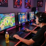 Engaging scene of a player enjoying online gaming on sc881.COM, showcasing a vibrant gaming atmosphere.