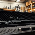 Foam for rifle case highlighting premium custom foam and durable build in a workshop setting.