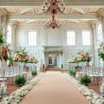 Explore the Wedding Event Space Jacksonville adorned with elegant decor and floral arrangements.