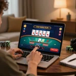 Engaging session with jagoan86 mobile app showcasing live dealer baccarat, emphasizing strategic gameplay.