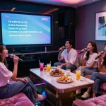 고급스러운 인테리어와 생기 넘치는 분위기의 강남퍼펙트 노래방에서 궁극적인 즐거운 밤을 경험하세요.