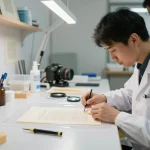 Safe cách bóc giấy tờ đã ép plastic process in a professional restoration studio, showcasing expert technique.