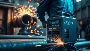 The saniline 160 effectively joins pipes, highlighting its advanced welding technology.