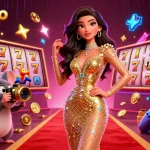 Experience the thrill of remixtoto with an exciting 3D casino scene showcasing slot reels and neon lights.