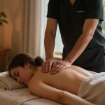 Swedish massage session highlighting soothing therapy and relaxation.