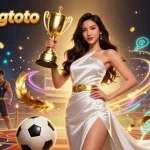Experience the thrill of sports betting with gampangtoto in an energetic 3D casino illustration showcasing victory.