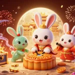 Illustration dynamique du nouveau casino en ligne avec des personnages sur la lune et des éléments de jeu captivants.