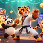 Win big with mansion88, featuring a playful scene of cartoon characters engaging in exciting casino activities.