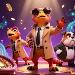 Imágenes de los mejores casinos online en España, con raptors y elementos de juego.