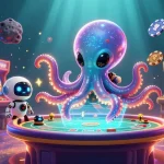Spin the reels and win with slot gacor-themed 3D illustration featuring vibrant gaming elements.