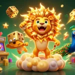 Experience thrilling gameplay at 888top with a festive casino scene featuring vibrant characters and elements.