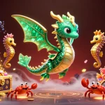 Engage in vibrant gaming world with keonhacai 18 sea dragon illustration showcasing underwater treasures.