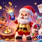 Win big with slot depo 5ribu in a vibrant 3D casino illustration featuring playful characters.