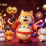 Découvrez l'application CoinPoker remplie de jeux excitants avec des maneki-neko et un tanuki chanceux !