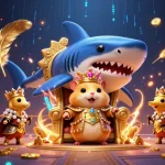 Engage in judi bola resmi betting with a fierce golden hamster king and his royal guards.