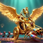 Experience thrilling gameplay with the sc88 colossal golden scarab in an interactive casino scene.
